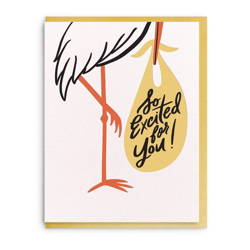 Stork Greeting Card