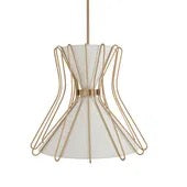 Boomerang 4-Light Brass Pendant