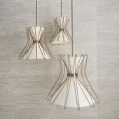 Boomerang 4-Light Brass Pendant