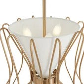 Boomerang 4-Light Brass Pendant