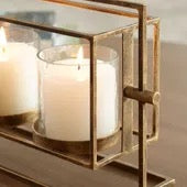 Gold Wenman Triple Candleholder