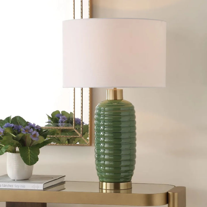 Green Coiled Lamp