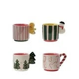 Hand-Painted Holiday Stoneware Mug, 16 Ounces