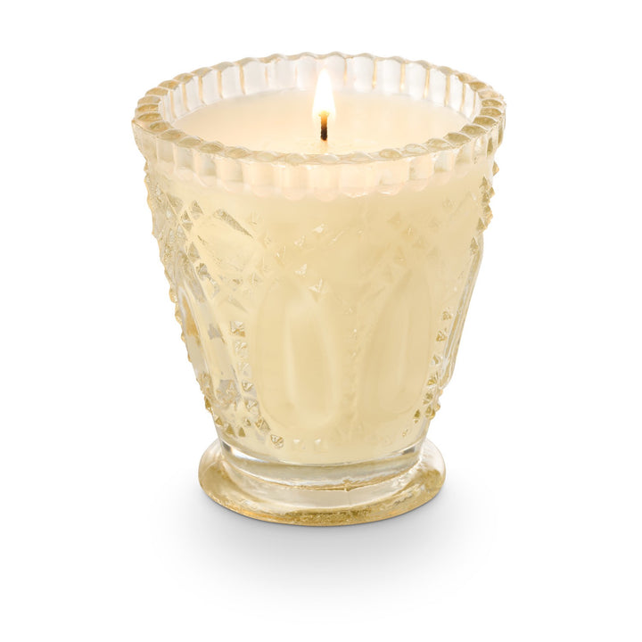 Meadow Thistle Candle In Pressed Glass Jar