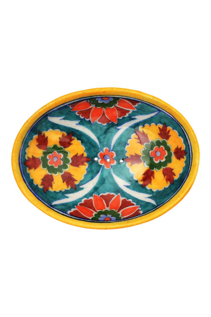 Patterned Pottery Soap Dish
