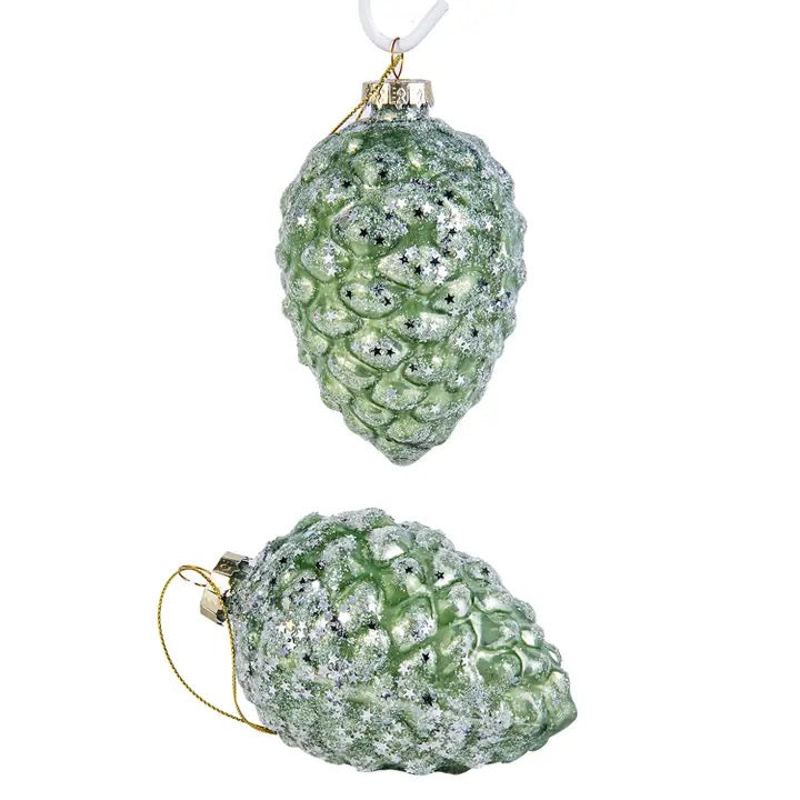 Green Cone Glass Ornament