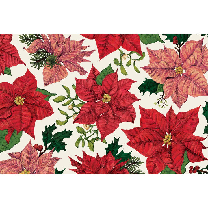 Festive Poinsettias Placemat | Pad Of 18