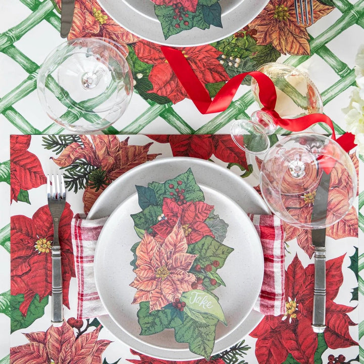 Festive Poinsettias Placemat | Pad Of 18