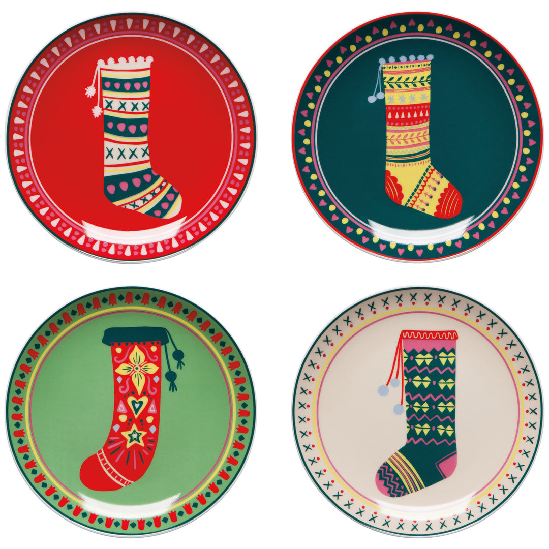 Winter Woolens Christmas Appetizer Plates