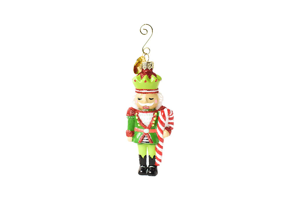 Nutcracker Hand-Painted Glass Ornament