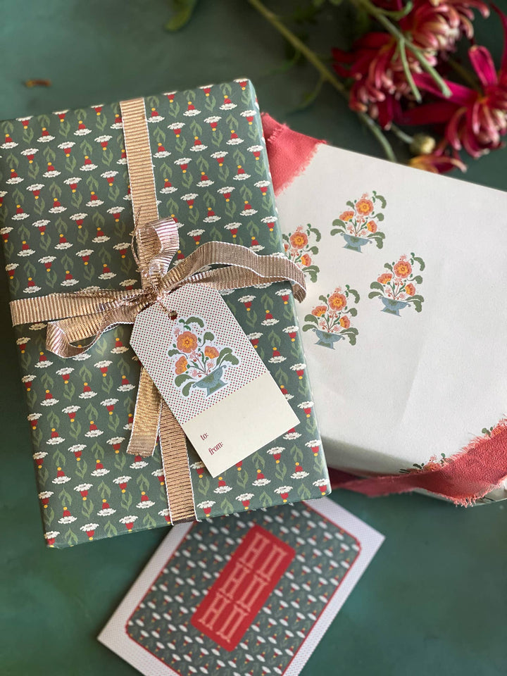 Florentine Bouquet Double Sided Gift Wrap Sheets | Roll Of 3 Sheets