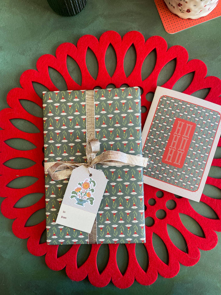 Florentine Bouquet Double Sided Gift Wrap Sheets | Roll Of 3 Sheets