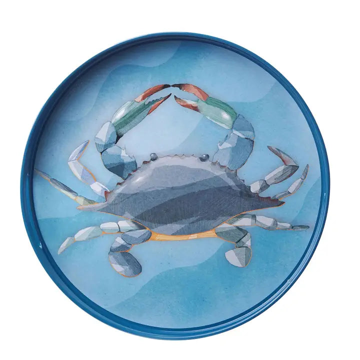 Crab 15" Round Tray