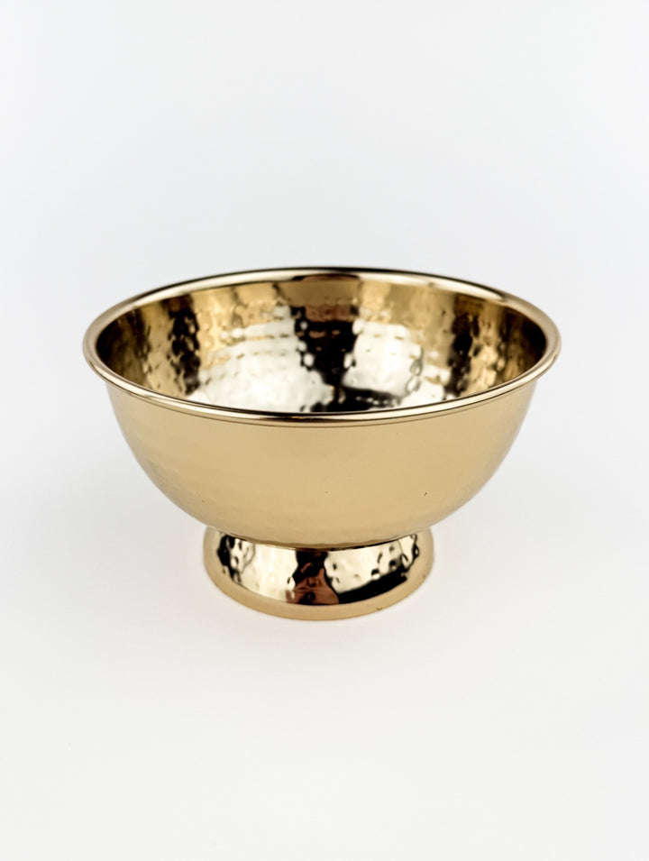 Gold Colored Stainless Steel Hammered Bowl