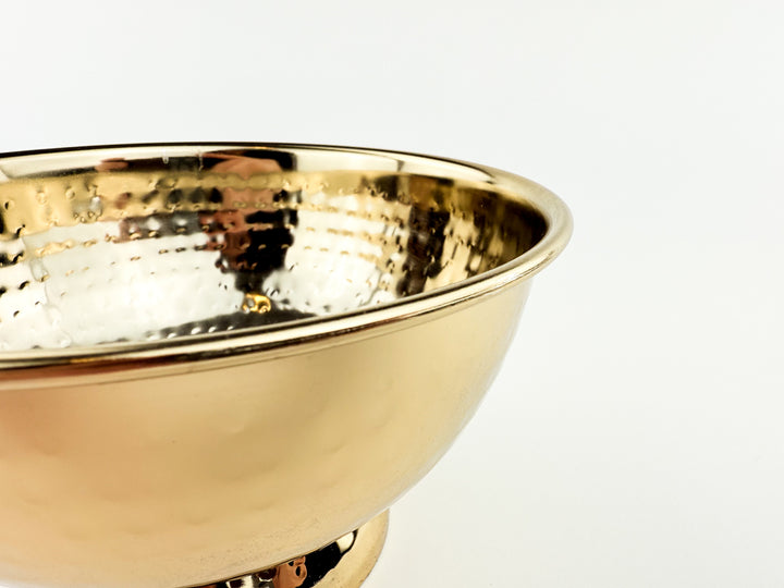 Gold Colored Stainless Steel Hammered Bowl