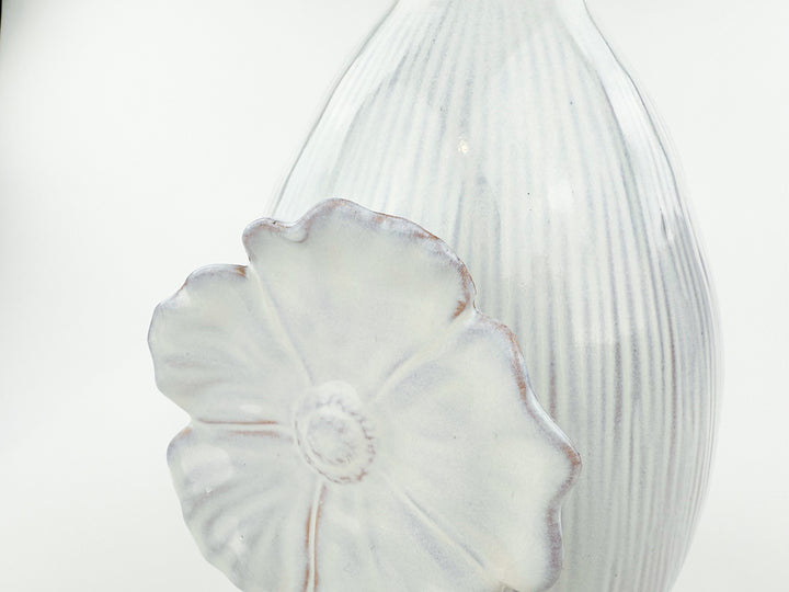 Large Cream Flower Bloom Vase