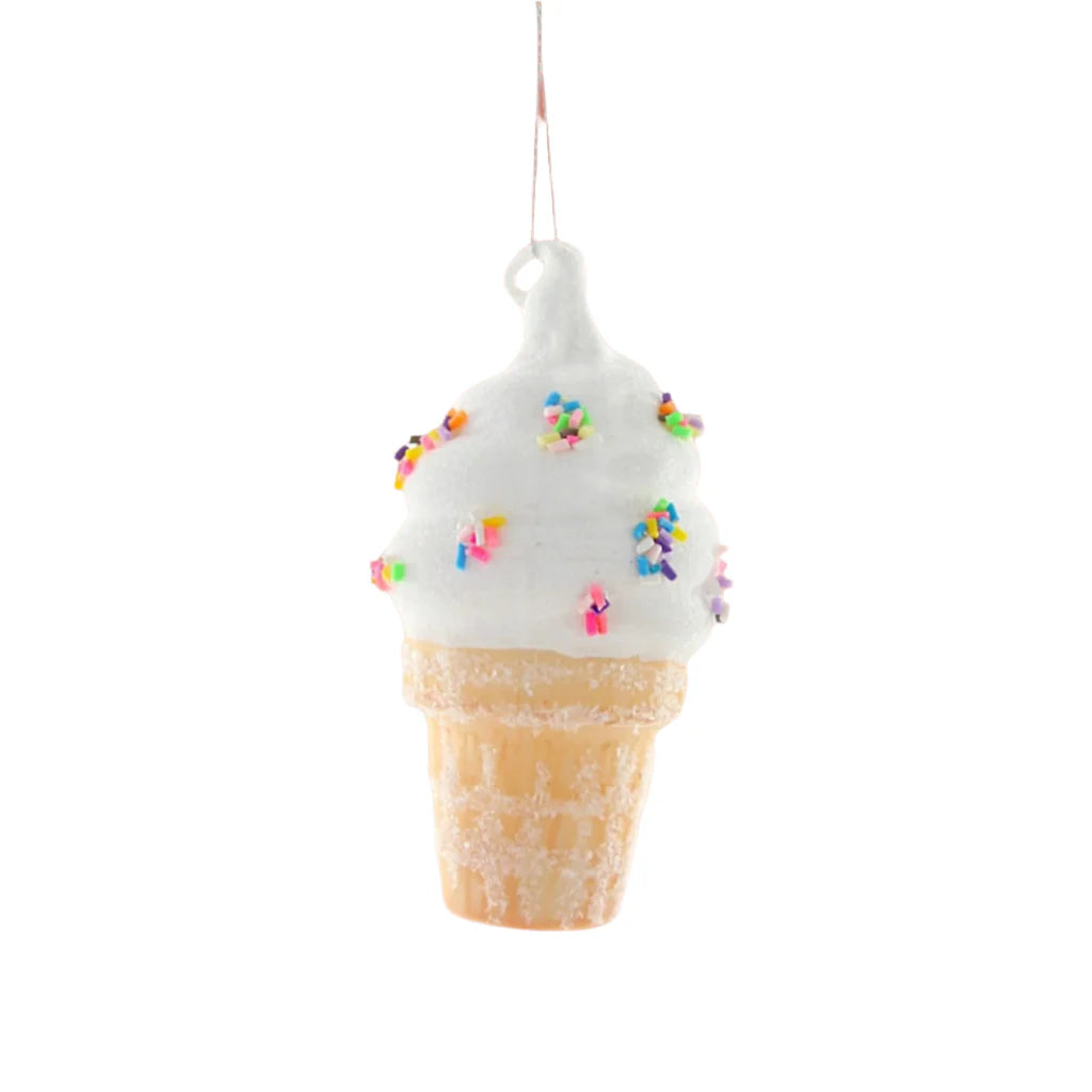 Soft Serve Ice Cream Cone Ornament