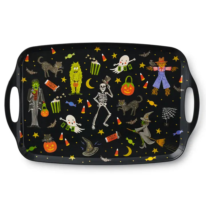 Halloween Parade Melamine Serving Platter With Handles