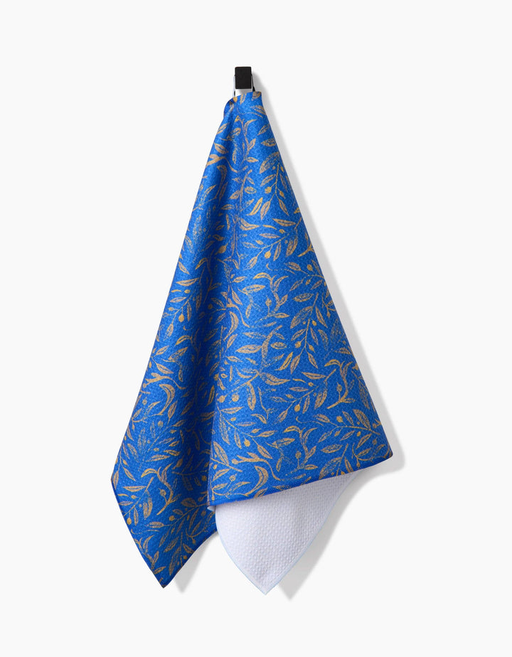 Hanukkah Leaves Gold Tea Towel