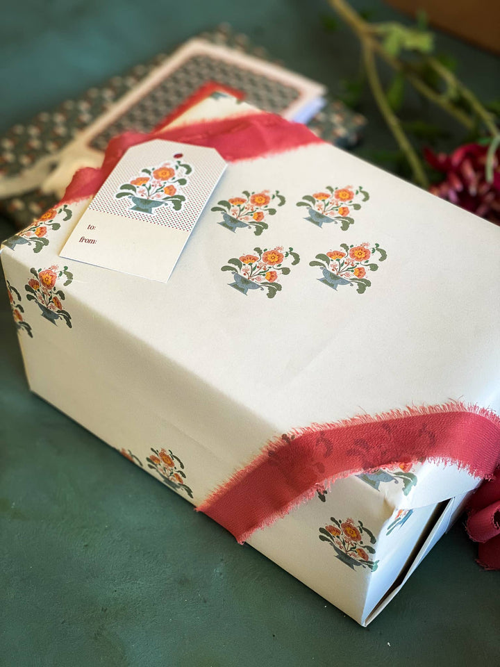 Florentine Bouquet Double Sided Gift Wrap Sheets | Roll Of 3 Sheets