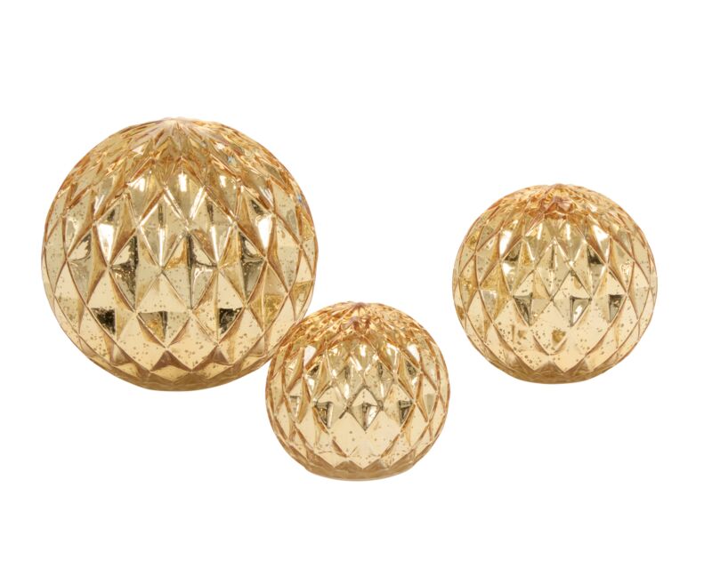 Golden LED Globe Ornament