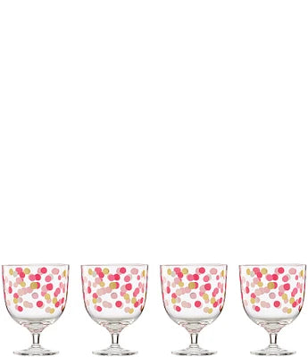 It's Raining Confetti Short Wine Glass