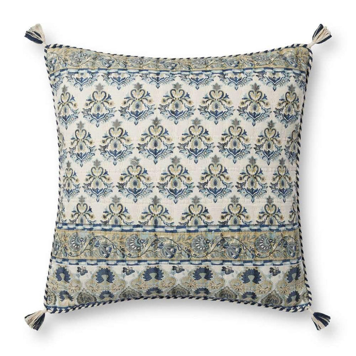 Pillow Blue/Multi 22x22