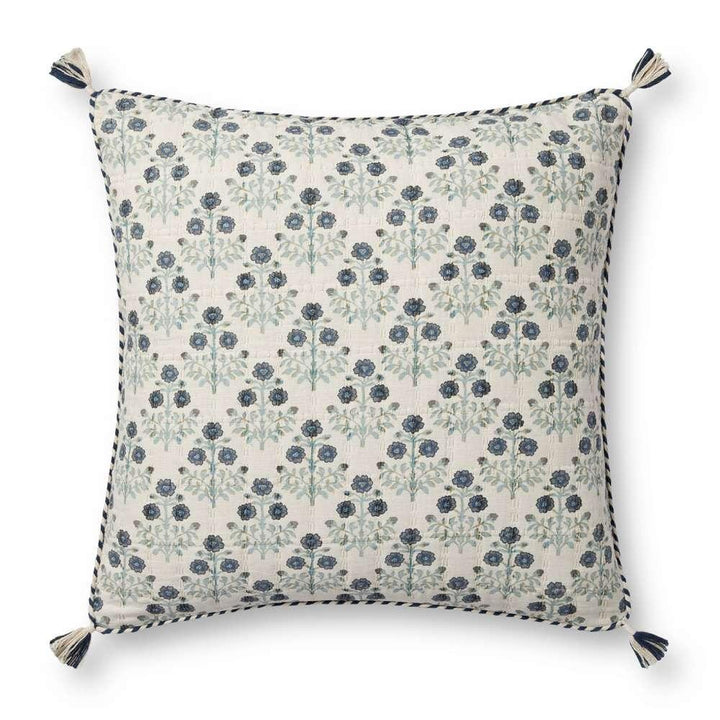Pillow Blue/Multi 22x22