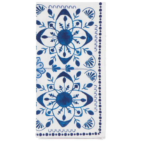 Porto Block Print Napkins Set of 4