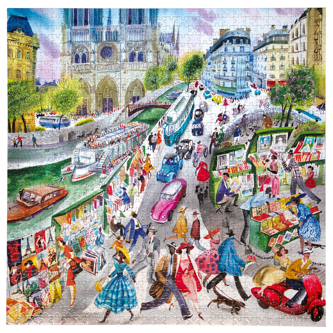 Paris Bookseller Square Puzzle, 1000 Pieces