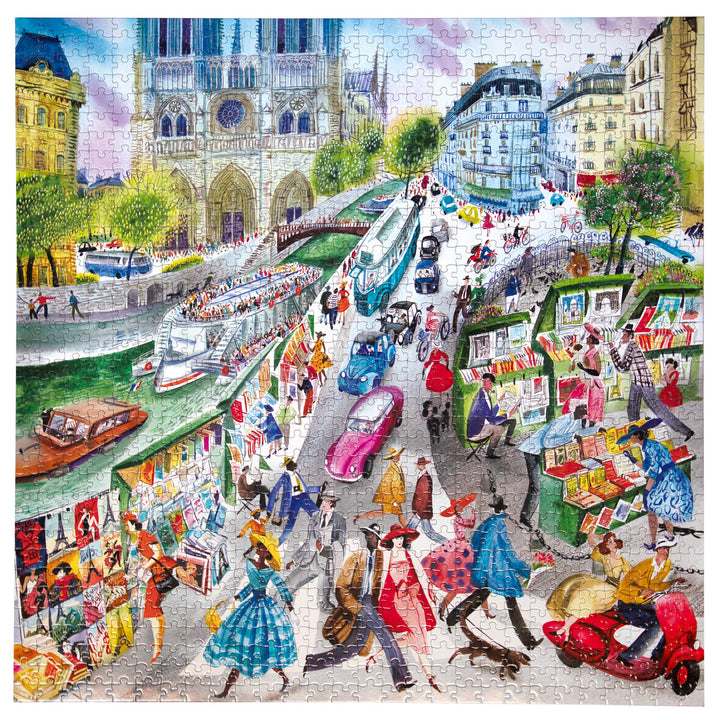 Paris Bookseller Square Puzzle, 1000 Pieces