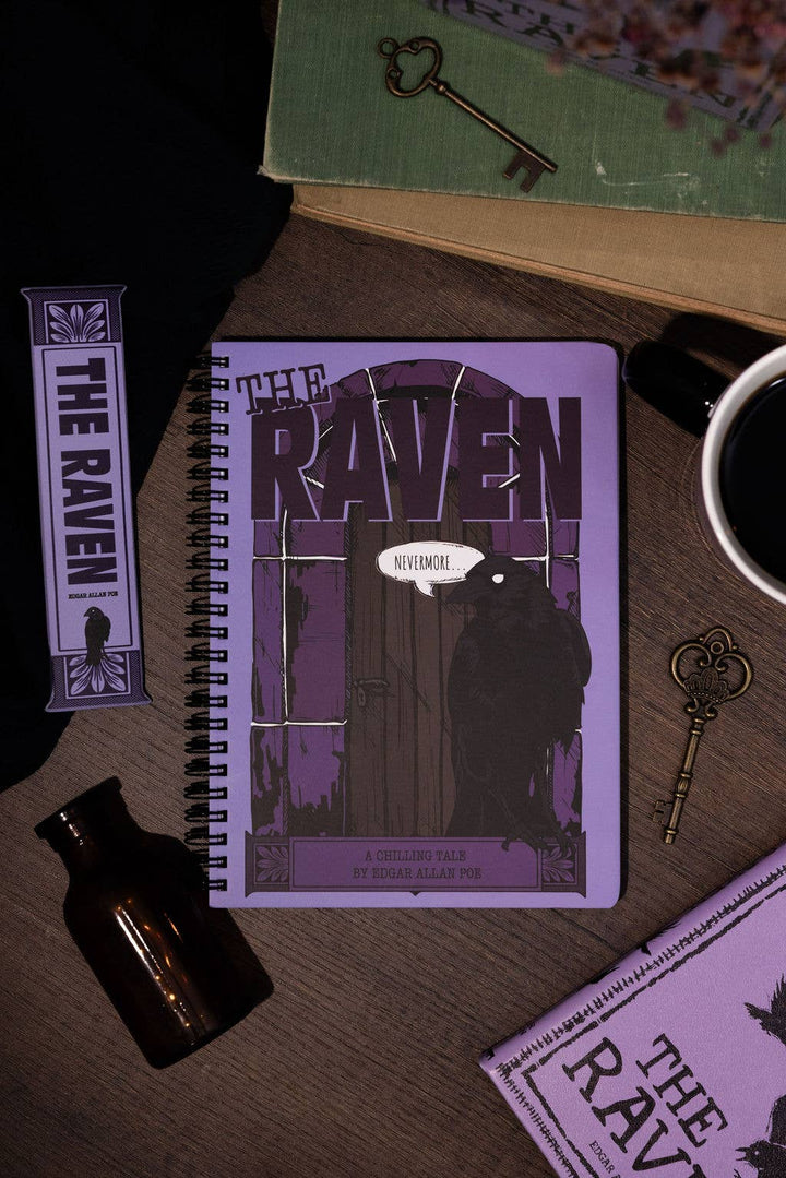 Mini Notebook, The Raven - Purple