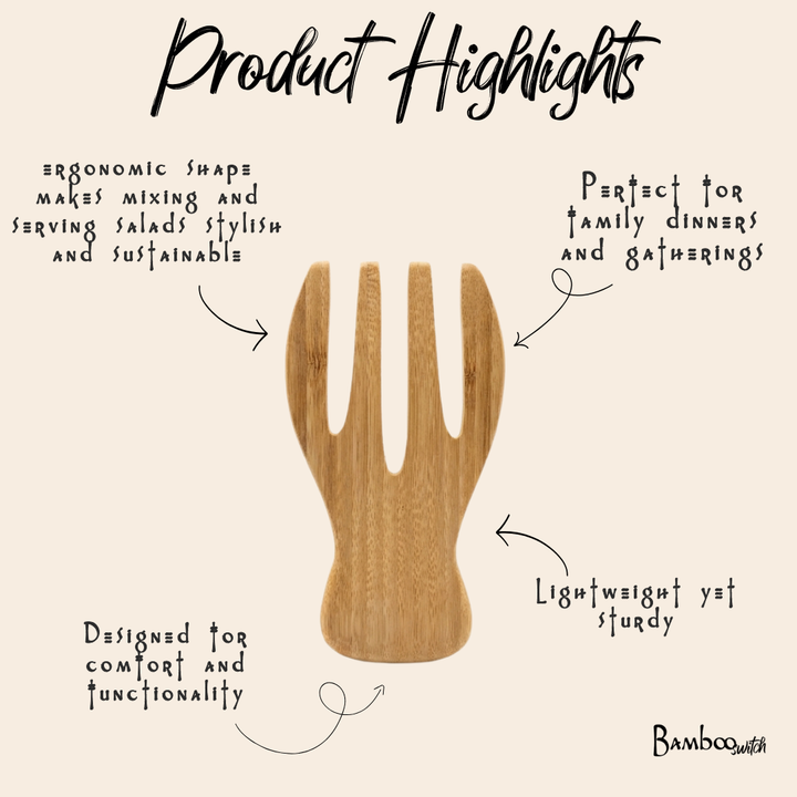 Bamboo Salad Hands Set