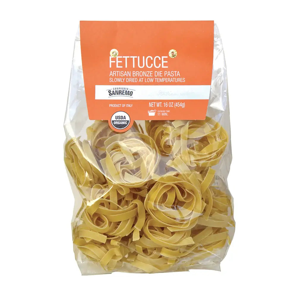 Co. Sanremo Organic Artisan Fettucce Pasta, 1 L.