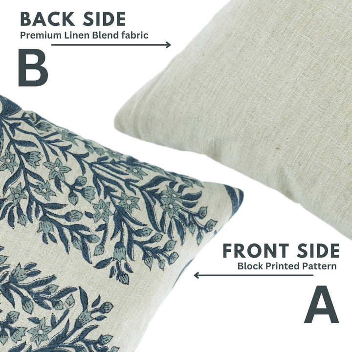 Bohemian Block Linen Blend Pillow, 20" x 20"