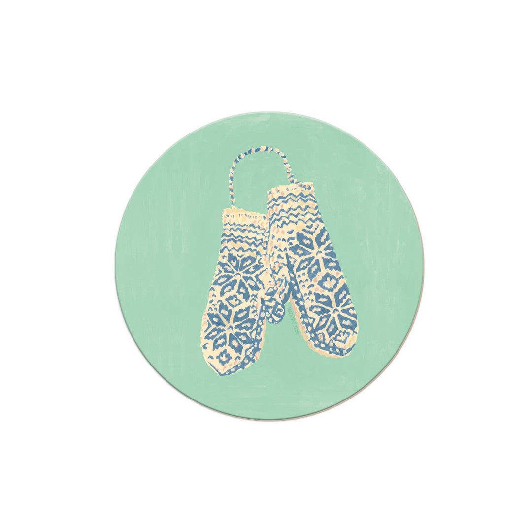 Winter Mittens Coasters, Set Of 4