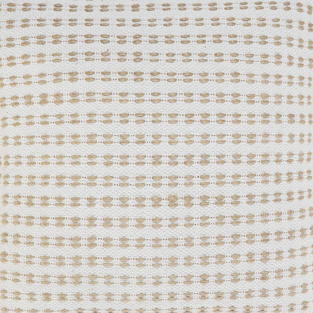 Ivory and Jute Interwoven Pillow, 20" x 20"