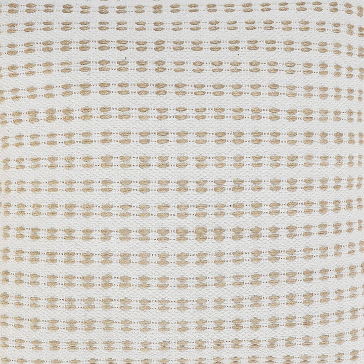 Ivory and Jute Interwoven Pillow, 20" x 20"
