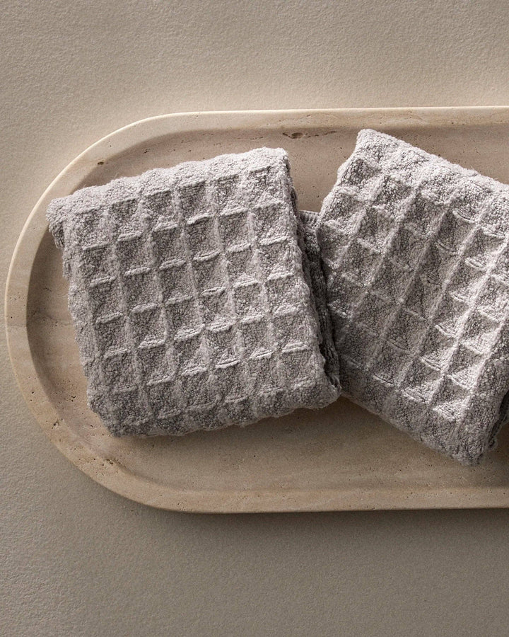 Stone Waffle Washcloths, Set of 3