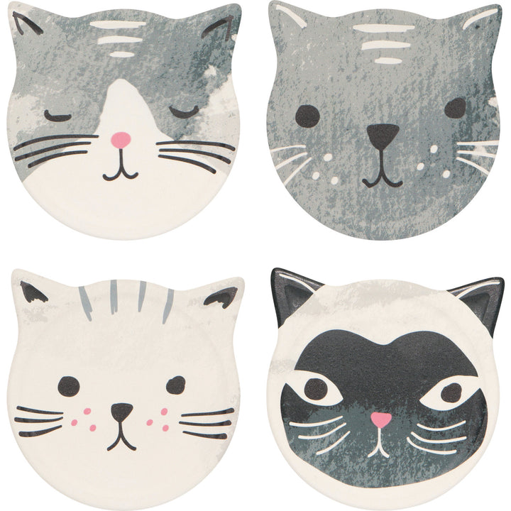 Cats Meow Soak Up Coasters, Set Of 4