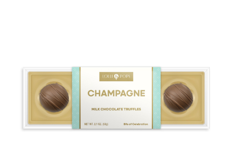 Champagne Milk Chocolate Truffle 4 Piece