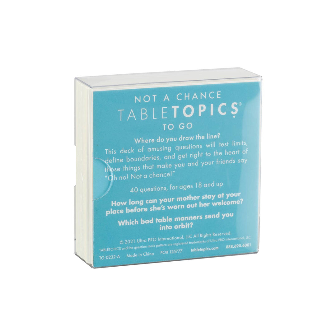 Tablestopics Not A Chance | Conversation Starter Questions
