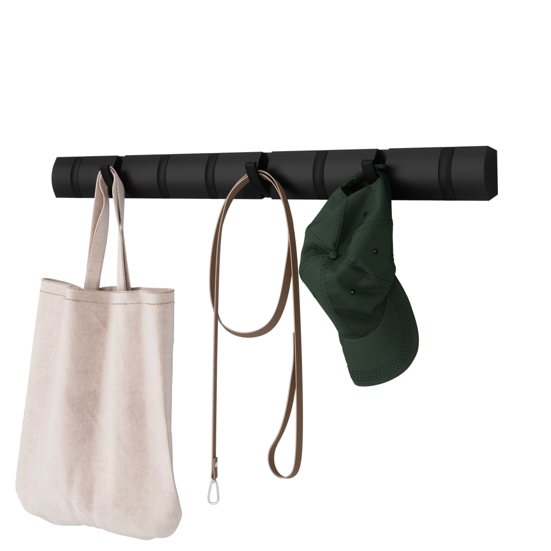 Natural & Nickel Flip 8 Wall Hook