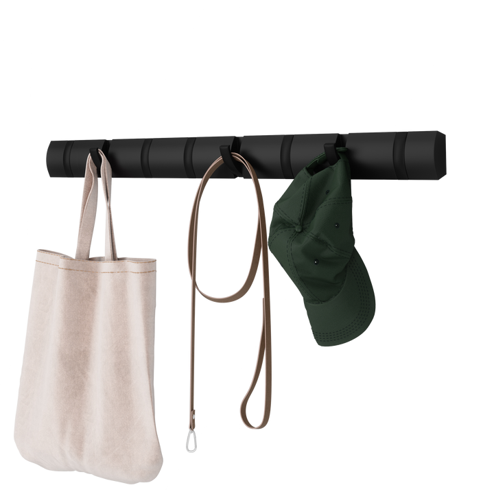 Natural & Nickel Flip 8 Wall Hook