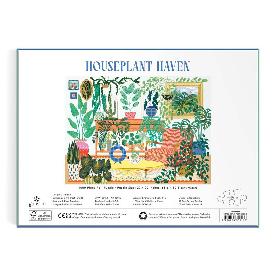 Houseplant Haven Foil Puzzle, 1000 Piece