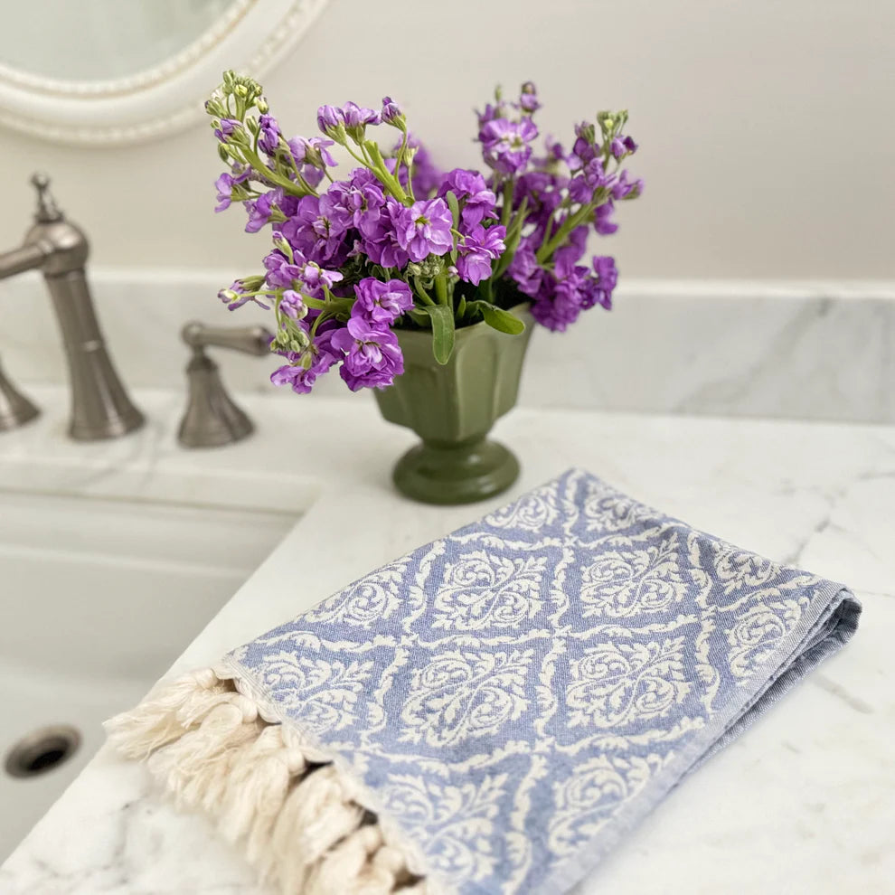 Periwinkle Blue Jardin Hand Towel