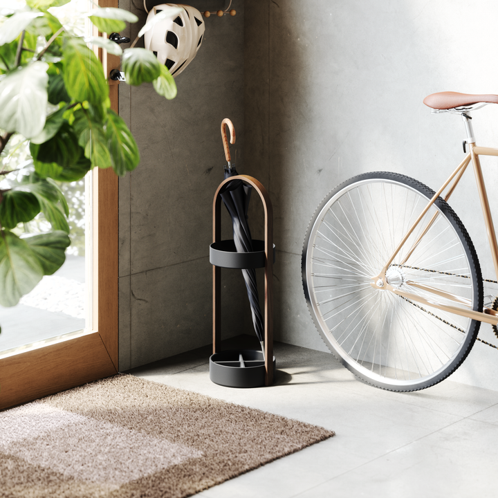 White & Natural Bellwood Umbrella Stand