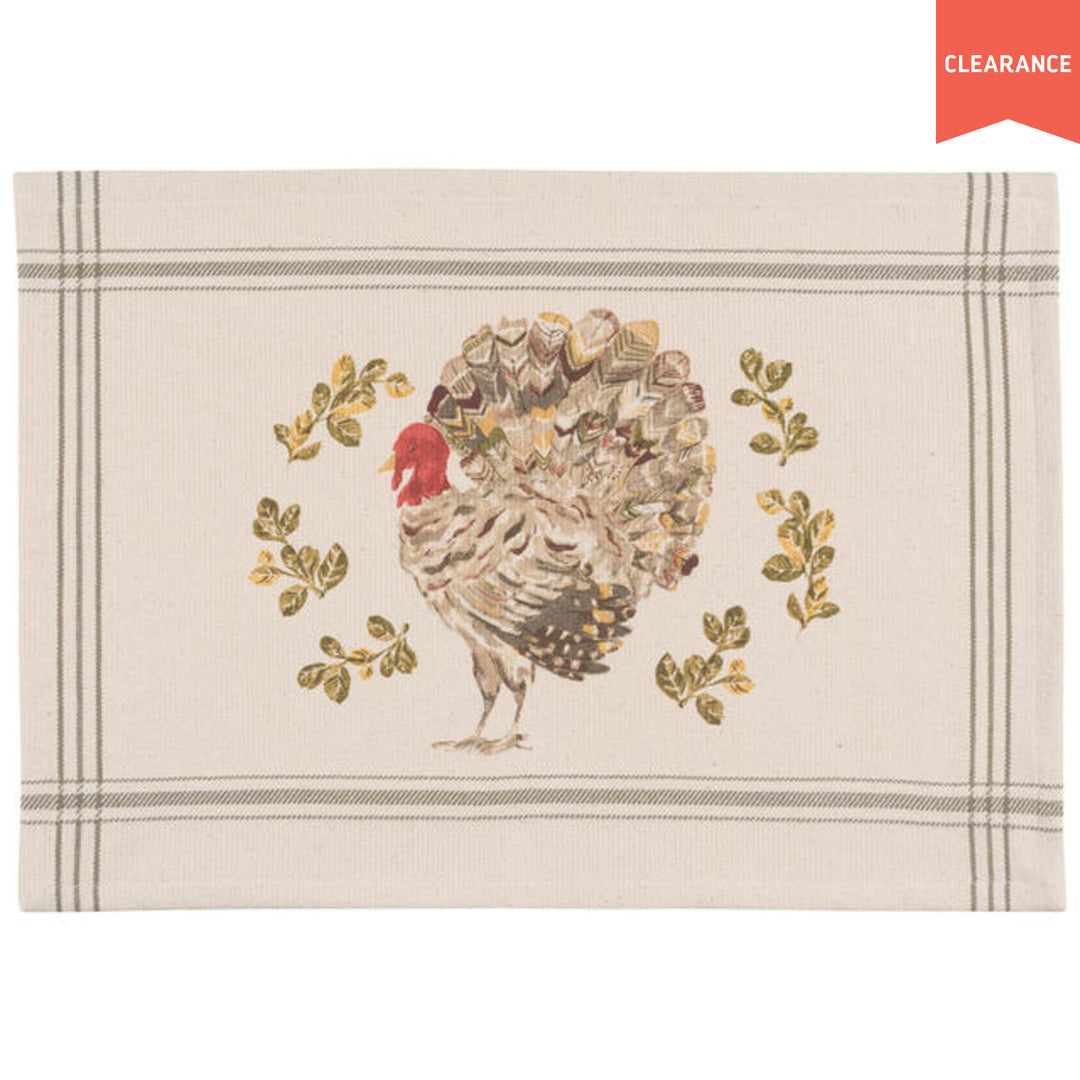 Holiday Turkey Placemat 12 x 18 inches