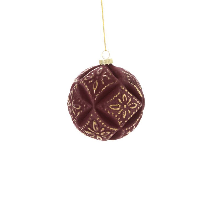 Embossed Velvet Ornament