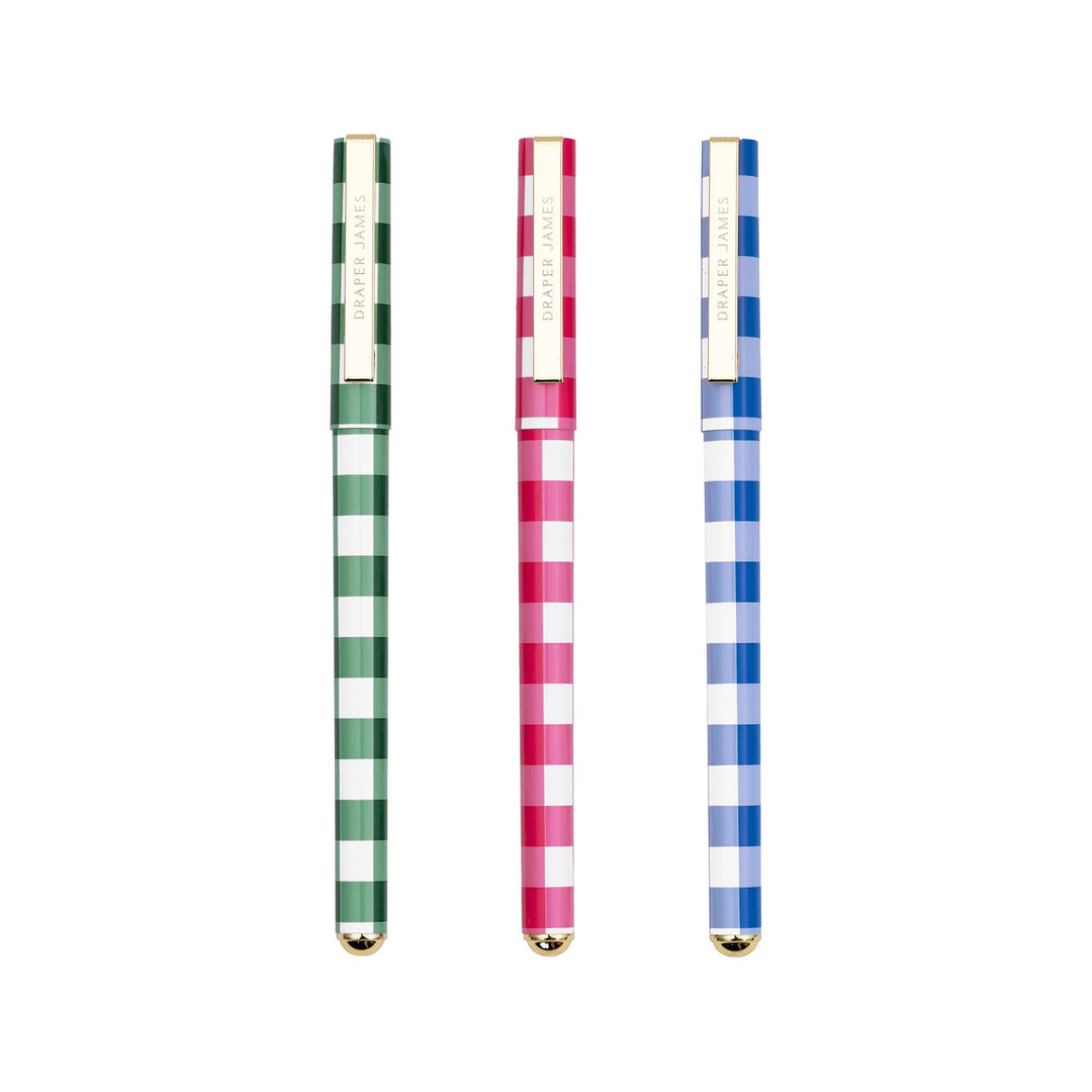 Gingham Assorted Pen Set